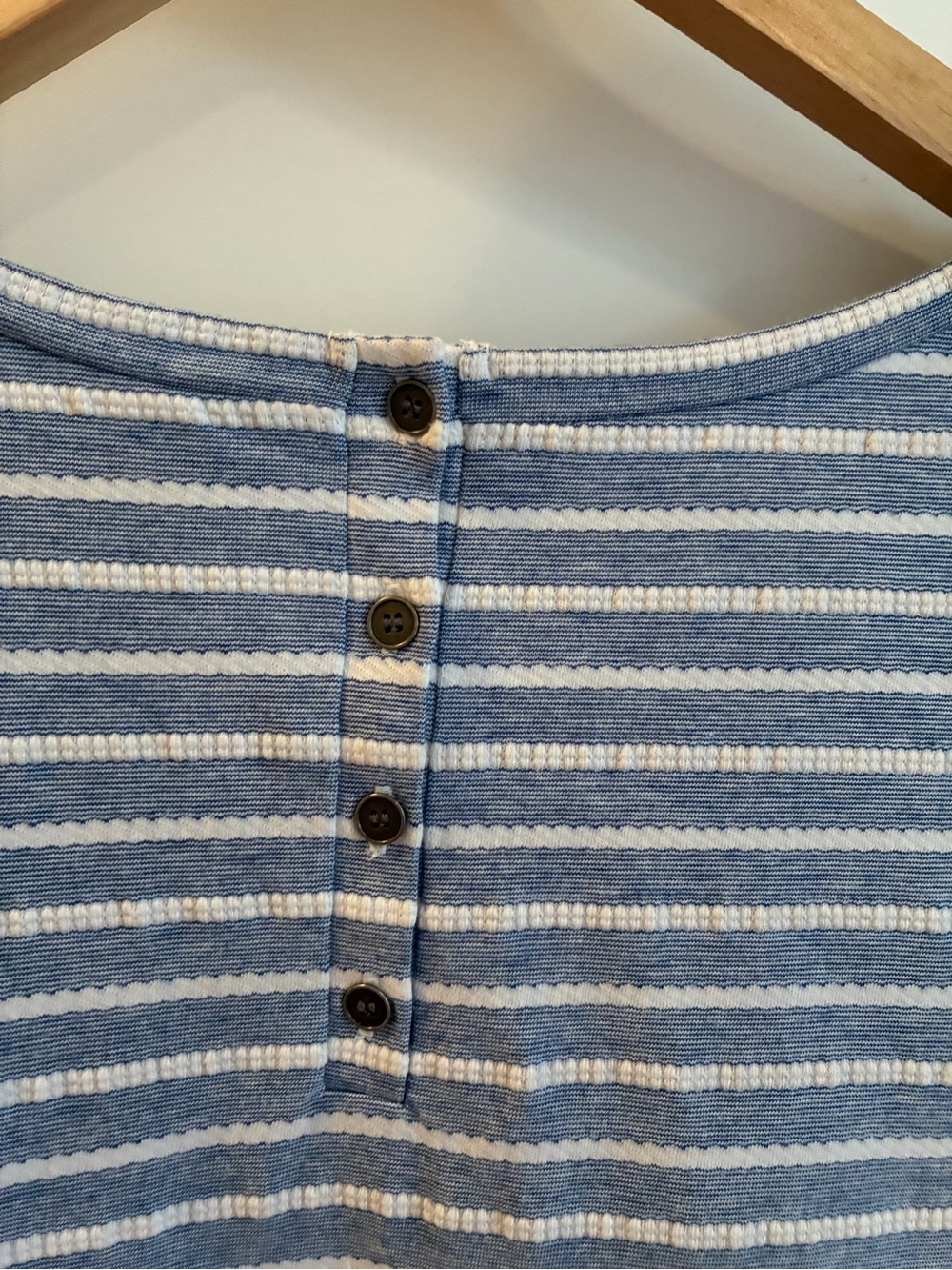 LOFT Chambray Stripe Blue and White Striped Cotton Dress 20/22 Plus - Picture 8 of 8